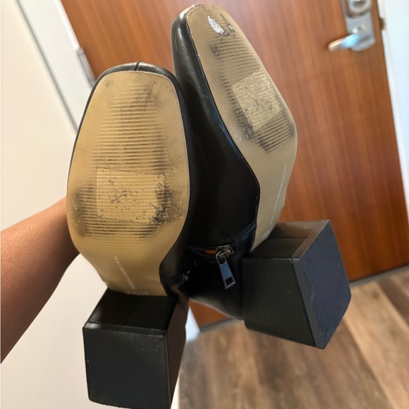 French Connection Toni Booties Black Ankle Boots - Picture 6 of 7